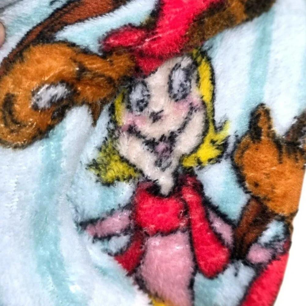 New Grinch Plush Kids Throw Blanket Max Dog Cindy Lou Holiday Christmas Gift